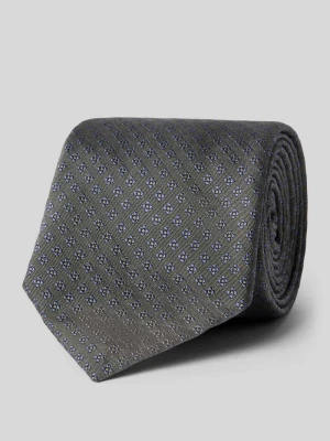 Krawat z czystego jedwabiu z haftem na całej powierzchni (7,5 cm) Gierremilano