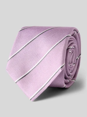 Krawat z czystego jedwabiu z haftem na całej powierzchni (7,5 cm) Gierremilano