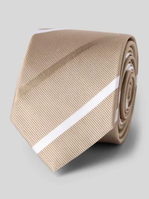 Krawat z czystego jedwabiu z naszywką z logo (6,5 cm) Olymp