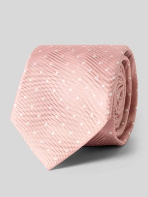Krawat z czystego jedwabiu z naszywką z logo (7,5 cm) Gierremilano