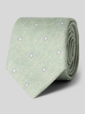 Krawat z czystego jedwabiu z naszywką z logo (7,5 cm) Gierremilano