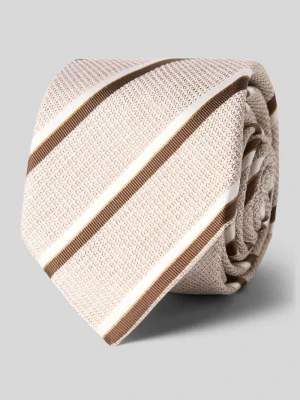 Krawat z czystego jedwabiu z naszywką z logo (7,5 cm) Gierremilano