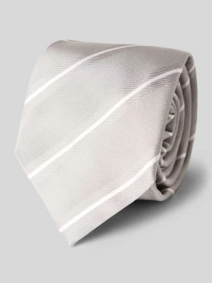 Krawat z czystego jedwabiu z naszywką z logo (7,5 cm) Gierremilano