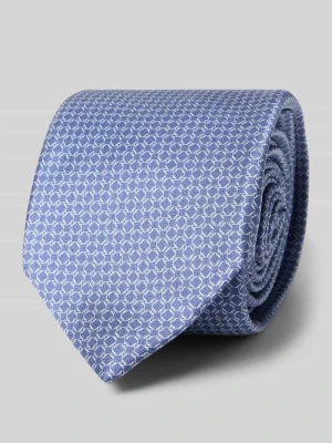 Krawat z czystego jedwabiu z naszywką z logo (7,5 cm) Gierremilano