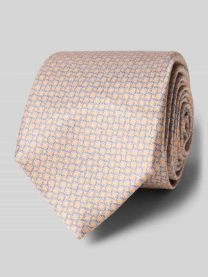 Krawat z czystego jedwabiu z naszywką z logo (7,5 cm) Gierremilano