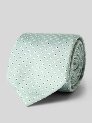 Krawat z czystego jedwabiu z naszywką z logo (7,5 cm) Gierremilano