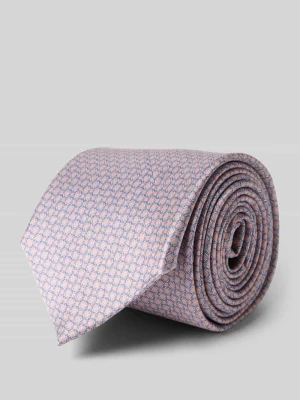 Krawat z czystego jedwabiu z naszywką z logo (7,5 cm) Gierremilano