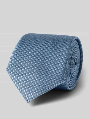 Krawat z jedwabiu z fakturowanym wzorem (6 cm) Willen