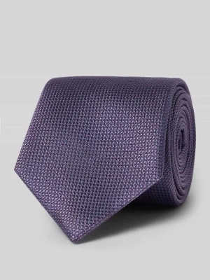 Krawat z jedwabiu z fakturowanym wzorem (6 cm) Willen