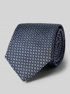 Krawat z jedwabiu z fakturowanym wzorem (7,5 cm) Blick