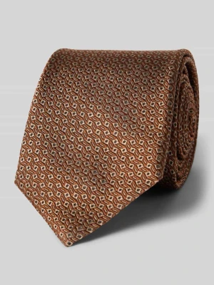 Krawat z jedwabiu z fakturowanym wzorem (7,5 cm) Blick