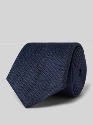 Krawat z jedwabiu z fakturowanym wzorem (7,5 cm) Willen