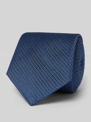 Krawat z jedwabiu z fakturowanym wzorem (7,5 cm) Willen