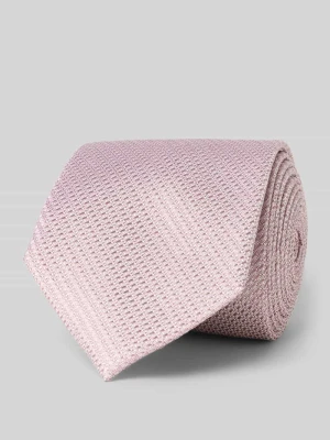 Krawat z jedwabiu z fakturowanym wzorem (7,5 cm) Willen