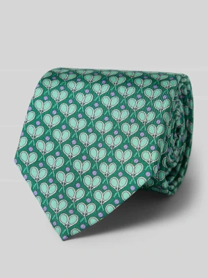 krawat z jedwabiu z wzorem na całej powierzchni Blick