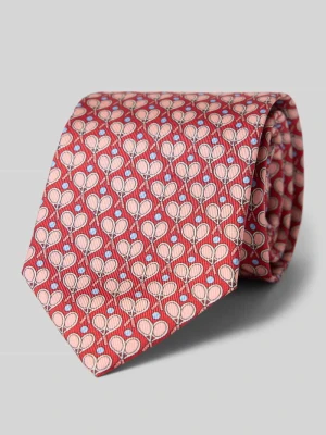krawat z jedwabiu z wzorem na całej powierzchni Blick