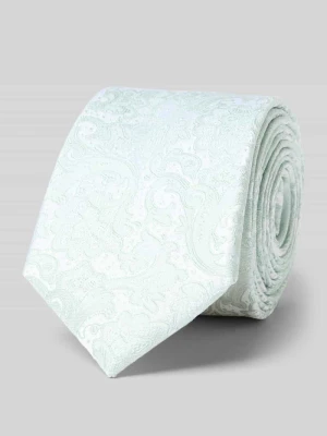 Krawat z jedwabiu z wzorem paisley (6 cm) Monti