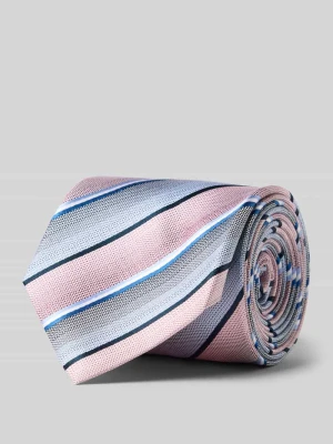Krawat z jedwabiu z wzorem w paski (7 cm) Monti
