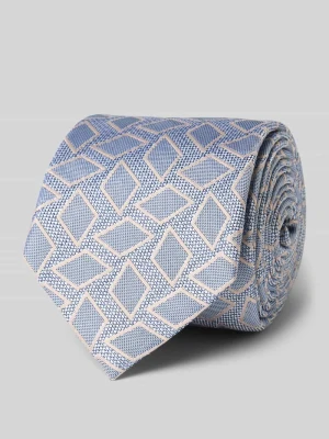 Krawat z jedwabiu ze wzorem na całej powierzchni (7,5 cm) Willen