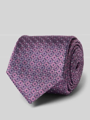 Krawat z jedwabiu ze wzorem na całej powierzchni (7,5 cm) Willen
