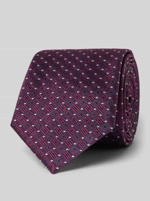 Krawat z jedwabiu ze wzorem na całej powierzchni (7,5 cm) Willen