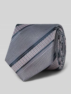 Krawat z jedwabiu ze wzorem na całej powierzchni (7,5 cm) Willen