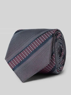 Krawat z jedwabiu ze wzorem na całej powierzchni (7,5 cm) Willen