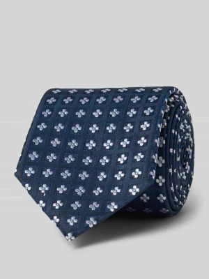 Krawat z jedwabiu ze wzorem na całej powierzchni (7,5 cm) Willen