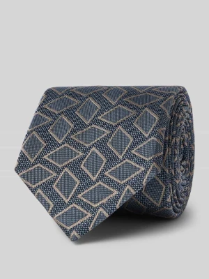 Krawat z jedwabiu ze wzorem na całej powierzchni (7,5 cm) Willen