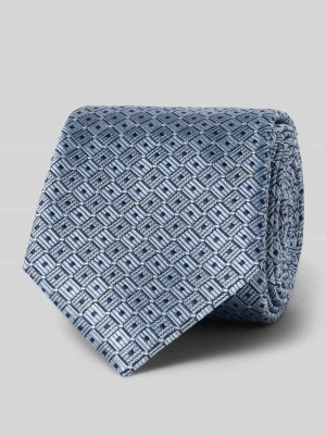 Krawat z jedwabiu ze wzorem na całej powierzchni (7,5 cm) Willen