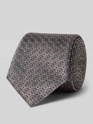 Krawat z jedwabiu ze wzorem na całej powierzchni (7,5 cm) Willen