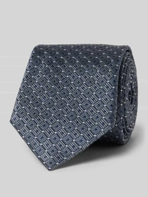 Krawat z jedwabiu ze wzorem na całej powierzchni (7,5 cm) Willen