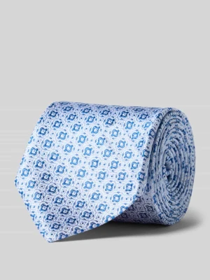Krawat z jedwabiu ze wzorem na całej powierzchni (7 cm) Monti