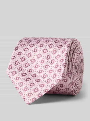 Krawat z jedwabiu ze wzorem na całej powierzchni (7 cm) Monti
