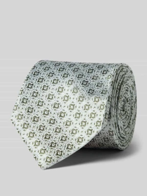 Krawat z jedwabiu ze wzorem na całej powierzchni (7 cm) Monti