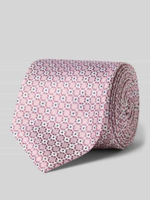 Krawat z jedwabiu ze wzorem na całej powierzchni (7 cm) Monti