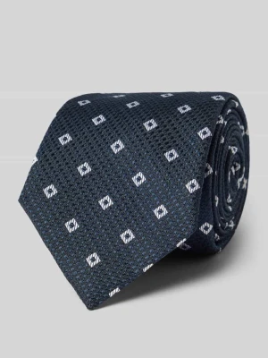 Krawat z jedwabiu ze wzorem na całej powierzchni (8 cm) Willen