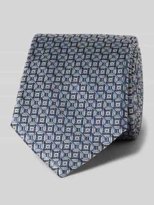 Krawat z jedwabiu ze wzorem na całej powierzchni (8 cm) Willen
