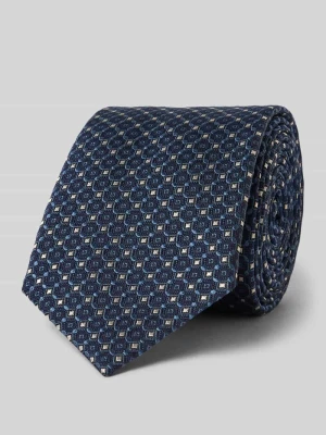 Krawat z jedwabiu ze wzorem na całej powierzchni (8 cm) Willen