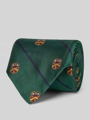 Krawat z jedwabiu ze wzorem na całej powierzchni Polo Ralph Lauren