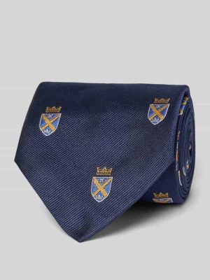 Krawat z jedwabiu ze wzorem na całej powierzchni Polo Ralph Lauren