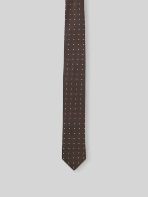 Krawat z mieszanka jedwabiu model 'H-Tie 6 CM-262' Boss Ciemnobrązowy