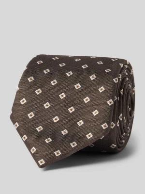krawat z mieszanki jedwabiu Boss
