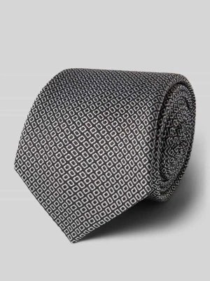 krawat z mieszanki jedwabiu Boss