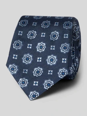 krawat z mieszanki jedwabiu Boss