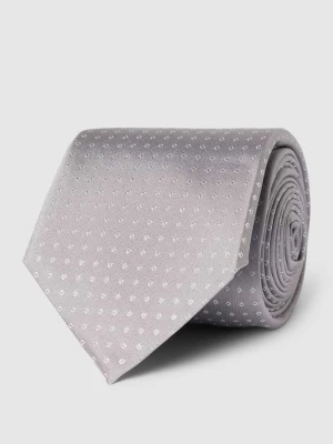 Krawat z mieszanki jedwabiu ze wzorem na całej powierzchni Boss