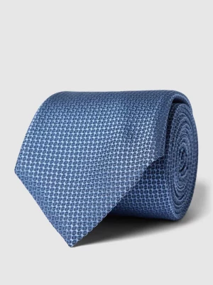 Krawat z mieszanki jedwabiu ze wzorem na całej powierzchni Boss