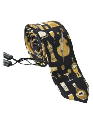 Krawat z nadrukiem instrumentu muzycznego Dolce & Gabbana