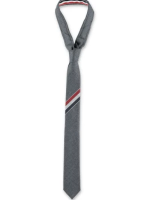 Krawat z wełnianego sztruksu z paskami RWB Thom Browne