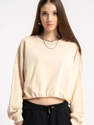 Kremowa bluza o kroju BUBBLE Reporter